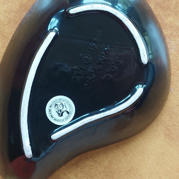 Vintage ceramic tragedy and comedy trinket box with lid black and white - Picture 3 of 5